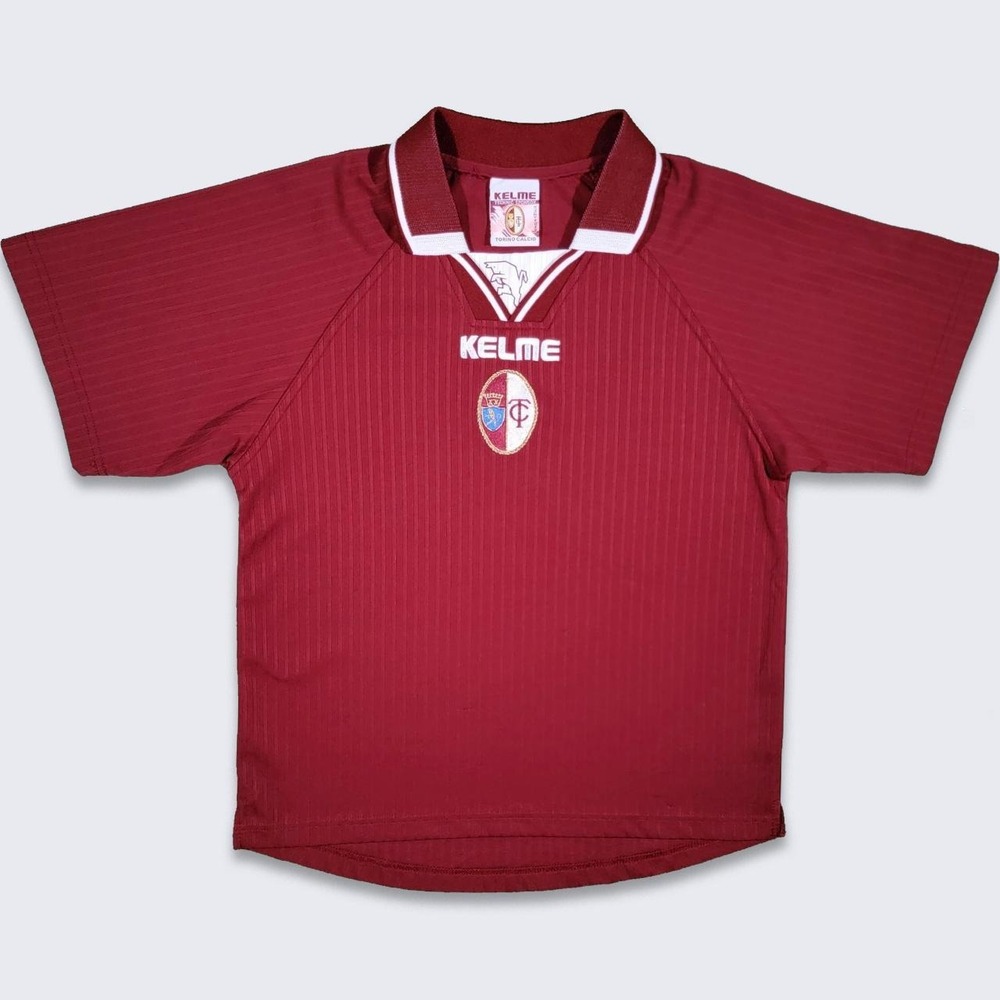 Torino Calcio Vintage Kelme Soccer Jersey Carmine Red Uniform Shirt Stitched